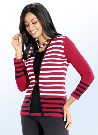 Pullover in 2 Farben in Twinset-Optik