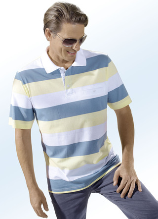 Sommerliches Poloshirt mit kurzer Knopfleiste