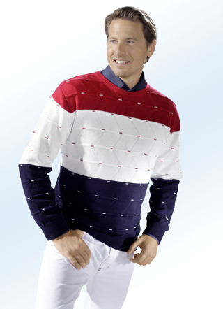 Ein modisches Highlight ist dieser sportive Pullover