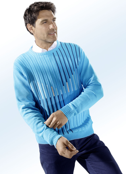 Hemden, Pullover & Shirts - Sommerlicher türkisfabener Pullover, in Größe 046 bis 062, in Farbe TÜRKIS