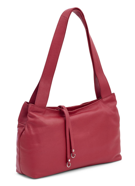 Taschen - Attraktive Tasche aus weichem Vollrind-Nappaleder, in Farbe ROT Ansicht 1