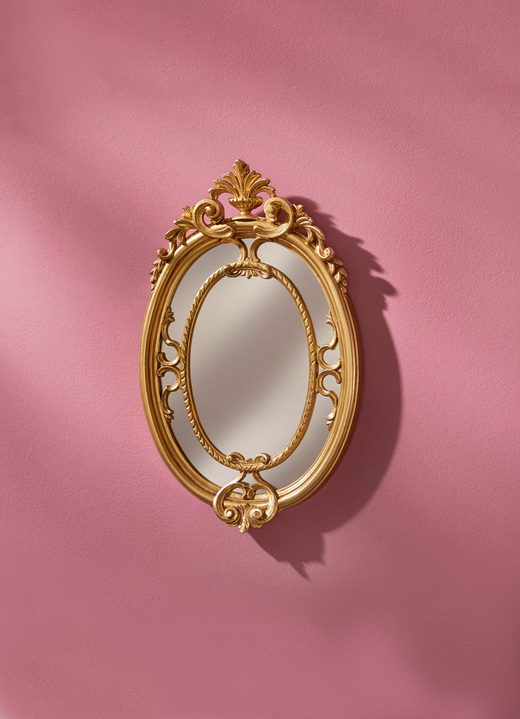 Garderobenmöbel - Spiegel mit schöner Patina, in Farbe GOLD Ansicht 1