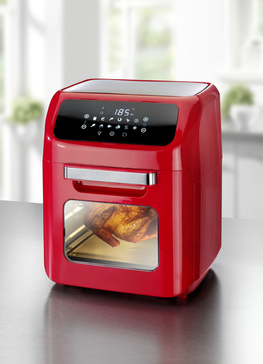 Kochen & Grillen - Digitale Heißluft-Fritteuse mit Grillfunktion, in Farbe ROT Ansicht 1