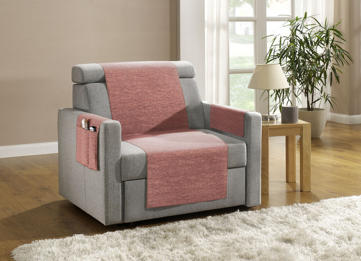 - Wohnaccessoires mit Fleckschutz-Ausrüstung, in Größe 100 (Sesselauflage, 50x 90 cm) bis 865 (2 Armlehnenschoner, 38x 55 cm), in Farbe TERRA
