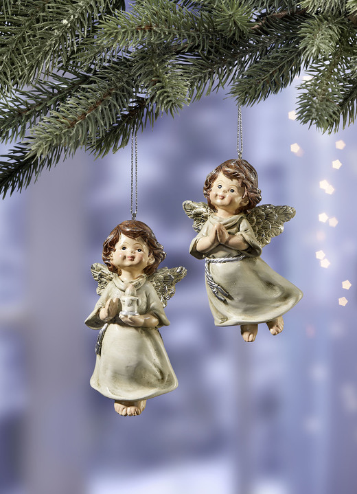Christbaumschmuck - Baumhänger, 2er-Set, in Farbe CREME-GOLD