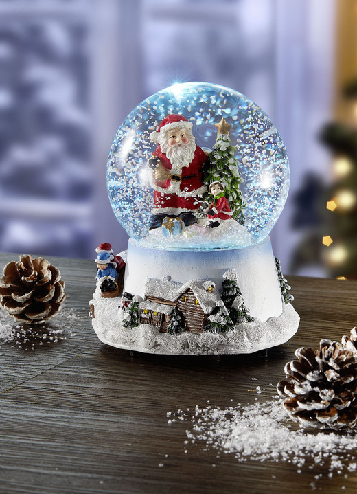 Weihnachtliche Dekorationen - Beleuchtete Schneekugel, in Farbe BUNT