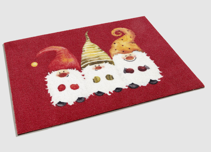 Weihnachtliche Dekorationen - Fußmatte Wichteltrio, in Farbe BUNT