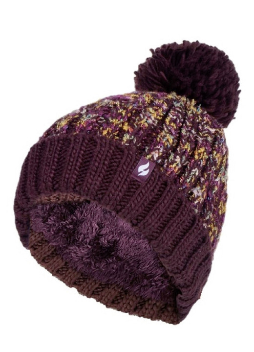 Sonstiges - Thermo-Mütze mit Bommel von Heat Holders® für mehr Komfort im Winter, in Farbe BORDEAUX Ansicht 1