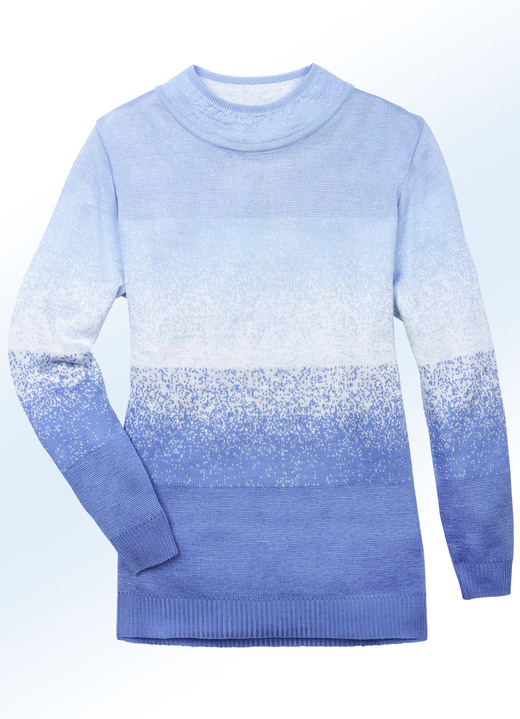 Pullover - Pullover in Colorblocking, in Größe 038 bis 054, in Farbe BLEU-BLAU Ansicht 1