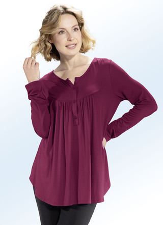 Shirt-Tunika mit rundem Halsausschnitt
