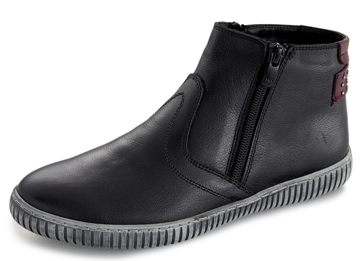 Komfortschuhe - Gemini Stiefelette aus Rind-Nappaleder, in Größe 036 bis 042, in Farbe SCHWARZ Ansicht 1