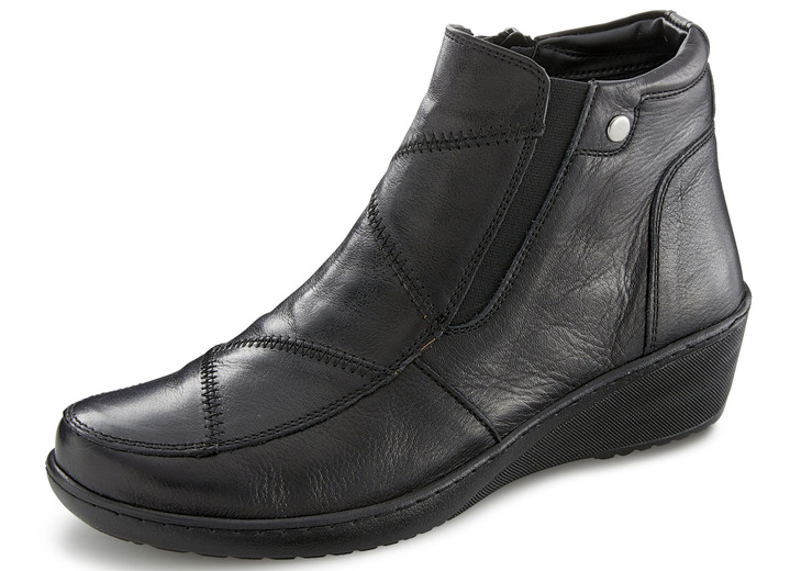 Komfortschuhe - Gmini Stiefelette mit Innenreißverschluss, in Größe 036 bis 042, in Farbe SCHWARZ Ansicht 1