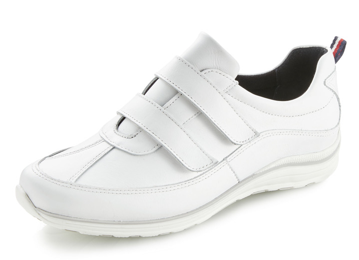 Komfortschuhe - Toosoft Slipper mit verstellbaren Klettspangen, in Größe 036 bis 042, in Farbe WEISS Ansicht 1