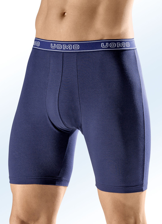 Unterwäsche - Viererpack Longpants mit Elastikbund, in Größe 005 bis 011, in Farbe 2X NAVY, 2X SCHWARZ