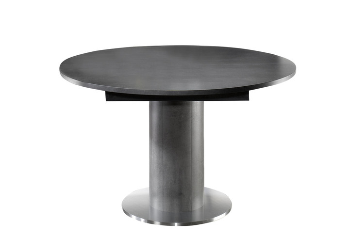 - Außergewöhnlicher Tisch mit Auszug, in Farbe GRAPHIT-SCHWARZ, in Ausführung Tisch mit Auszug Ansicht 1