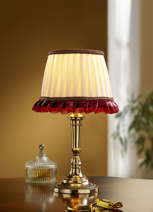Lampen & Leuchten - Tischleuchte aus massivem Messing, in Farbe MESSING-BORD.