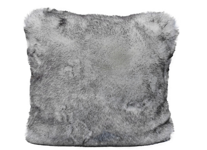 Decken - Wohn-Accessoires aus naturgetreuem Langhaar-Webpelz, in Größe 215 (Felldecke, 150x200 cm) bis 910 (Kissen mit Füllung, 45x 45 cm), in Farbe WEISS-SILBER MELIERT, in Ausführung Phoenix Ansicht 1