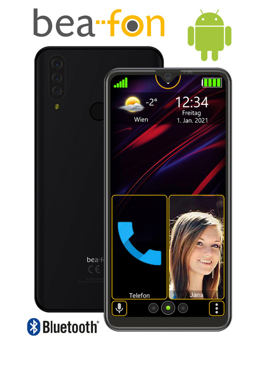 Smartphones & Telefone - Bea-fon M 6s premium Smartphone, in Farbe SCHWARZ Ansicht 1
