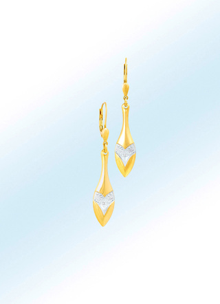 Bezaubernde Ohrringe in Bicolor mit Diamanten