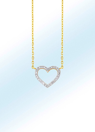 Wundervolle Halskette Herz mit 30 Diamanten