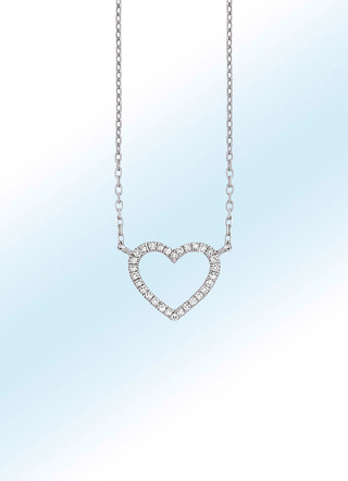 Wunderschöne Halskette Herz mit 30 Diamanten