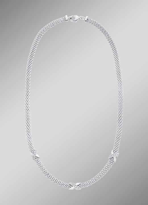 Halsketten & Armbänder - Halskette mit Zirkonia, in Farbe