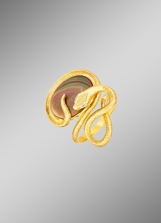 Ringe - Damenring „Schlange“ mit Diamanten, in Größe 160 bis 220, in Farbe