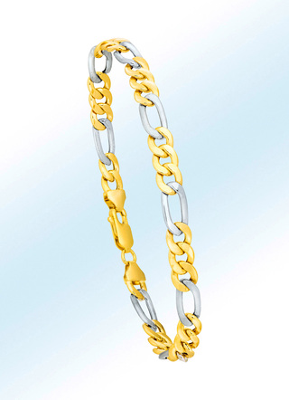 Hochwertiges Figaroketten-Armband in Bicolor