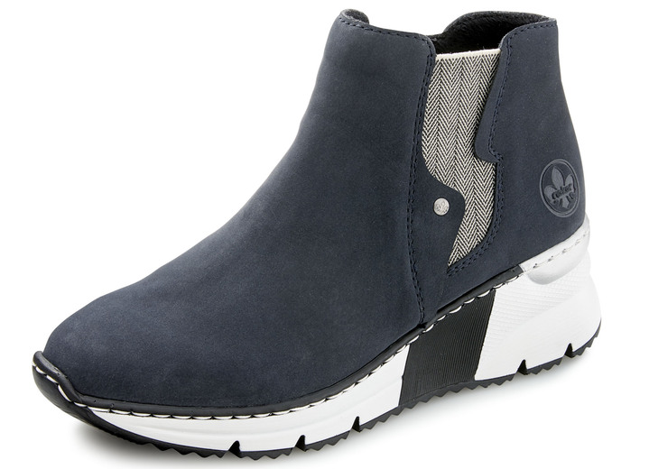 Komfortschuhe - Rieker, modische Damen-Boots, Weite G, mit Reißverschluss, in Größe 036 bis 042, in Farbe DUNKELBLAU Ansicht 1