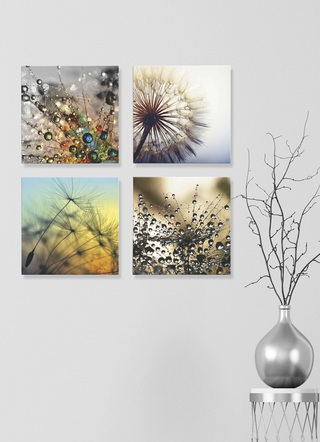 4-teiliges Bilder-Set