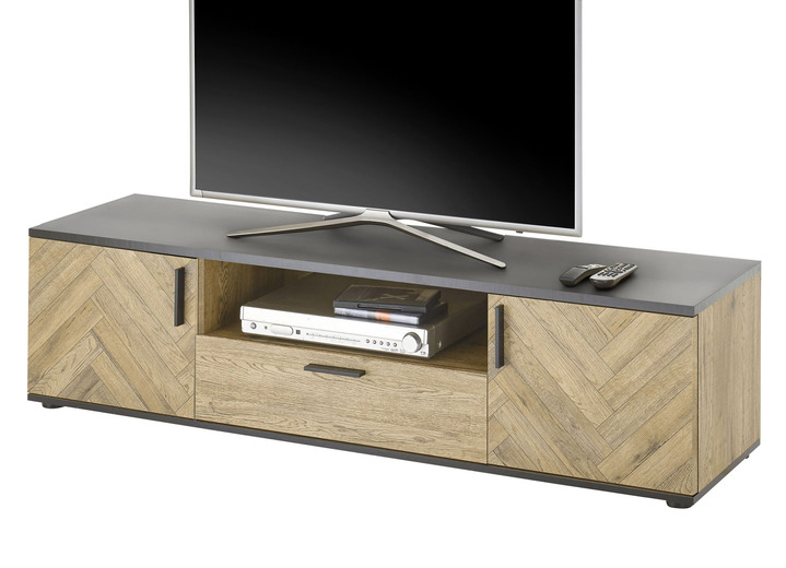 Hifi- &  TV-Möbel - Zeitlos schönes TV-Lowboard, in Farbe EICHE DUNKEL