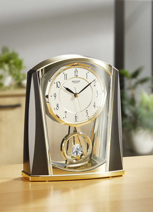Uhren - Tischuhr aus Kunstmaterial, in Farbe GOLD Ansicht 1