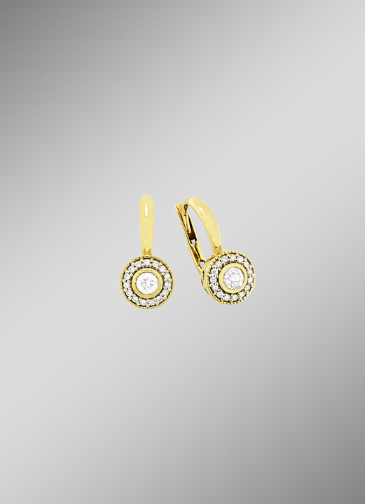 mit Diamanten - Ohrringe mit Brillanten, in Farbe  Ansicht 1