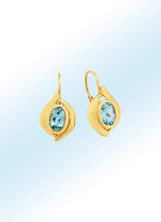 Elegante Ohrringe mit Blautopas