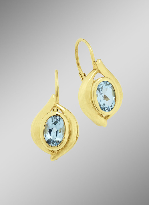 mit Edelsteinen - Elegante Ohrringe mit Blautopas, in Farbe  Ansicht 1