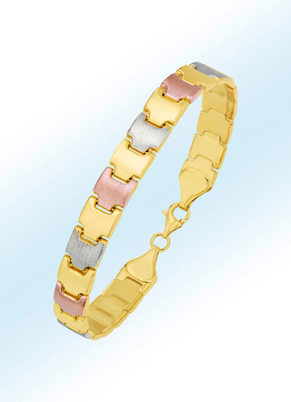 Hochwertiges Armband in Tricolor, matt/Glanz