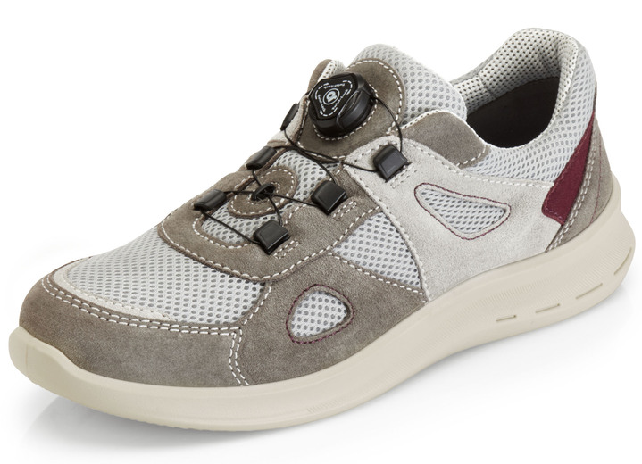 Slipper & Schnürschuhe - Sneaker mit praktischem Dreh-Schnellverschluss, in Farbe GRAU-BORDEAUX Ansicht 1