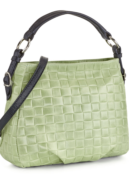 Taschen - Tasche mit kontrastfarbenen Riemen, in Farbe LINDGRÜN Ansicht 1
