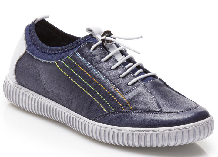 Komfortschuhe - Gemini Sneaker mit elastischem Textilmaterial , in Größe 036 bis 042, in Farbe MARINE Ansicht 1