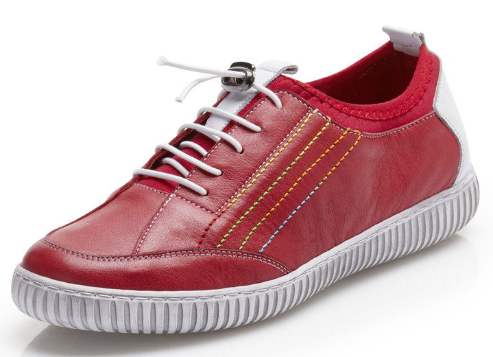 Komfortschuhe - Gemini Sneaker mit elastischem Textilmaterial, in Größe 036 bis 042, in Farbe ROT Ansicht 1