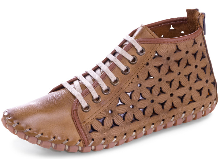 - Gemini Bootie mit praktischem Fersen-Reißverschluss, in Größe 036 bis 042, in Farbe COGNAC Ansicht 1