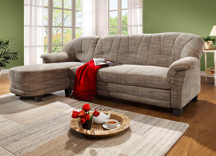 - Frei im Raum aufstellbare Polsterecke mit Bettfunktion, in Farbe BEIGE Ansicht 1