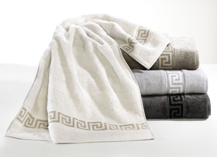 - Frottier-Serie aus Baumwolle, in Größe 200 (1 Handtuch, 50/100 cm) bis 204 (1 Duschtuch, 80/150 cm), in Farbe TAUPE