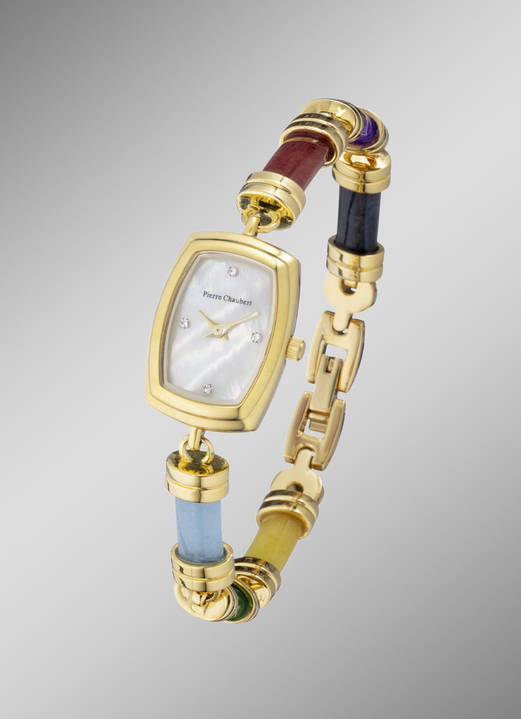 Quartzuhren - Damenuhr mit Armband aus Jade in Multicolor, in Farbe  Ansicht 1