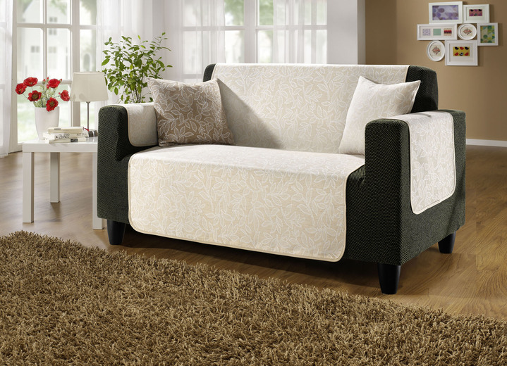 Sessel- & Sofaüberwürfe - Wohnaccessoires mit Fleckschutz-Ausrüstung, in Farbe CREME Ansicht 1