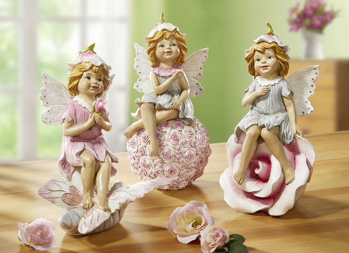 Dekorationen - Zauberhafte Elfen, in Farbe ROSA, in Ausführung Elfe auf Rosenball