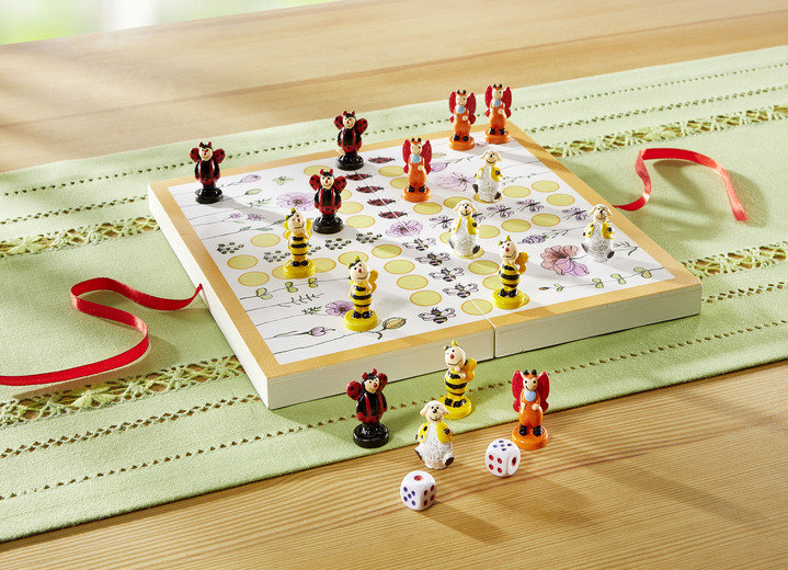 Geschenkideen - Brettspiel aus Holz, in Farbe GELB-CREME