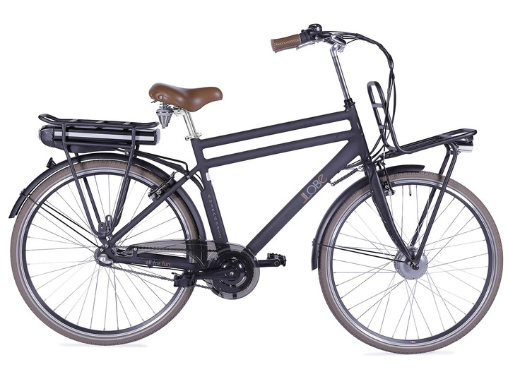 Mobilität - Llobe Herren-Akku-City-Bike mit Aluminiumrahmen, in Farbe SCHWARZ, in Ausführung 36V/13,2 Ah Lithium-Ionen-Akku, Reichweite ca. 90 km Ansicht 1