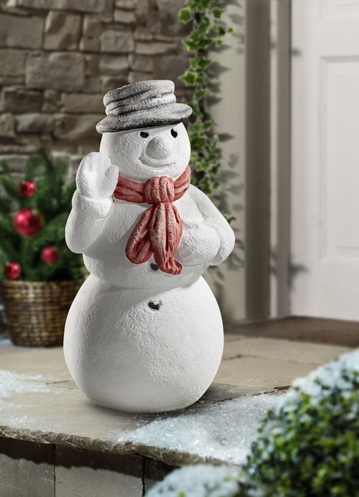 Außendekorationen - Schneemann, in Farbe WEISS