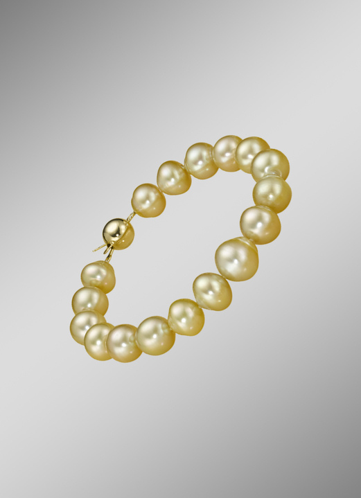 mit Perlen - Armband mit goldenen Südsee-Perlen, in Farbe  Ansicht 1
